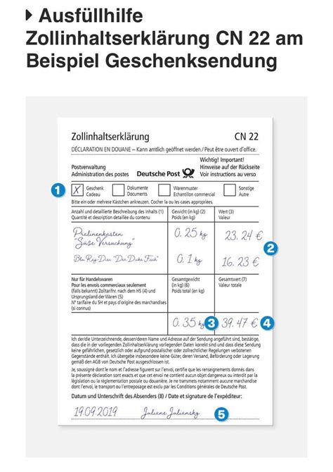 zollinhaltserklärung cn22 kostenlos.